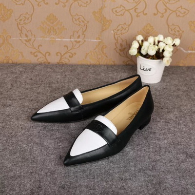 CHANEL Shallow mouth flat shoes Women--046